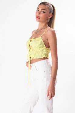Adika Clothing Mimosa Tie-Front Crop Top