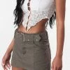 Adika Prickly Belted Mini Skirt