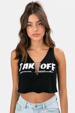 Adika TAKE Crop Top Chain Detail