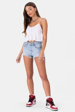 Adika Douglas Peplum Crop Top Clothing