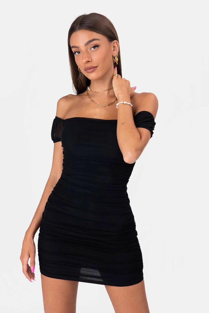 Best Pirce ⌛ Adika Clothing Hudson Off-Shoulder Ruched 👗 Dress 👍 1 Adika Clothing Hudson Off-Shoulder Ruched Dress