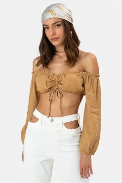Adika Lima Off Shoulder Crop Top
