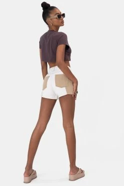 Adika Yogi Color-Block Denim Shorts