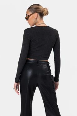 Adika LET’S ROCK Cropped Ribbed Tee Clothing