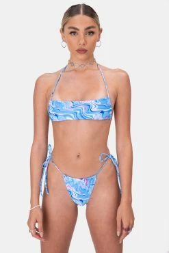 Adika Marbles Square-Neck Bikini Top