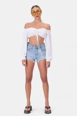 Adika Islands Off-Shoulder Crop Top