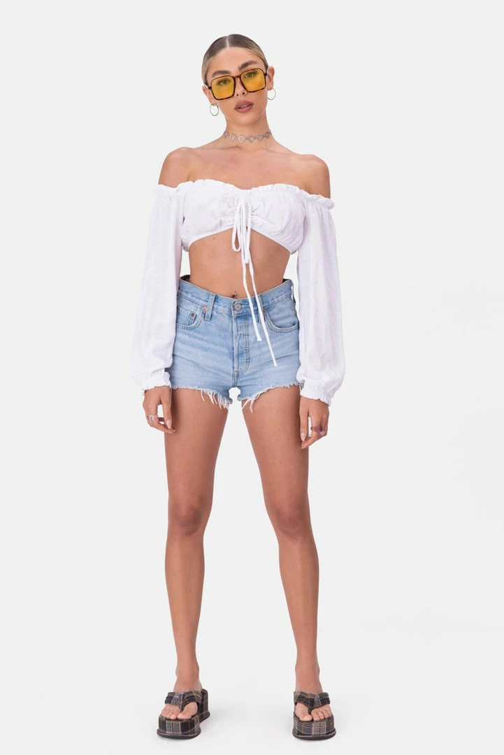 Cheapest ❤️ Adika Islands Off-Shoulder Crop Top ⌛ 2 Adika Islands Off-Shoulder Crop Top