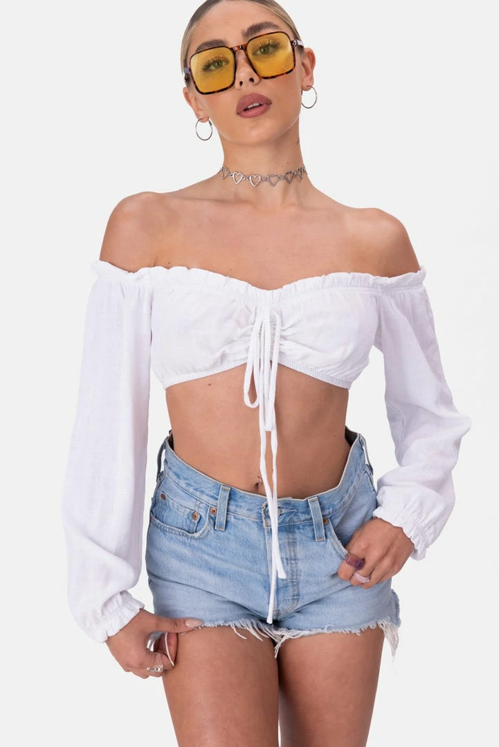 Cheapest ❤️ Adika Islands Off-Shoulder Crop Top ⌛ 3 Adika Islands Off-Shoulder Crop Top
