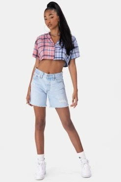 Adika OUTLET Grant Color-Block Plaid Shirt