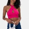 Adika Wilson Wrap Halter Crop Top