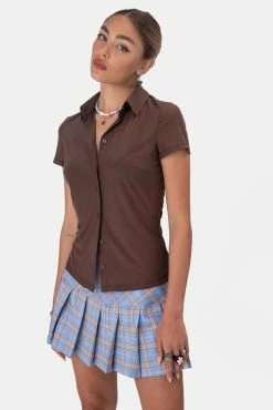 Adika Leon Sheer Button-Down Shirt