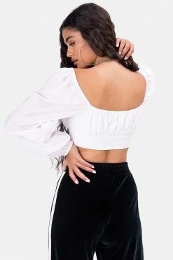Adika Romano Puff Sleeve Crop Top OUTLET