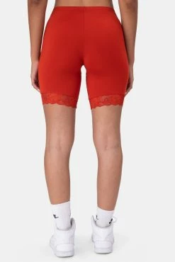 Adika Turner Lace-Hem Biker Shorts OUTLET