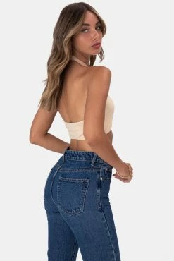 Adika Fudge Cross-Wrap Halter Top OUTLET