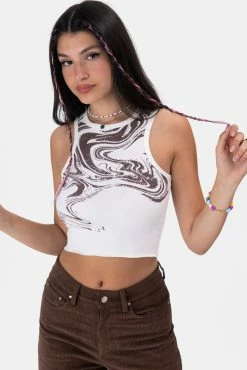 Adika OUTLET Brulee Ribbed Cropped Tank Top