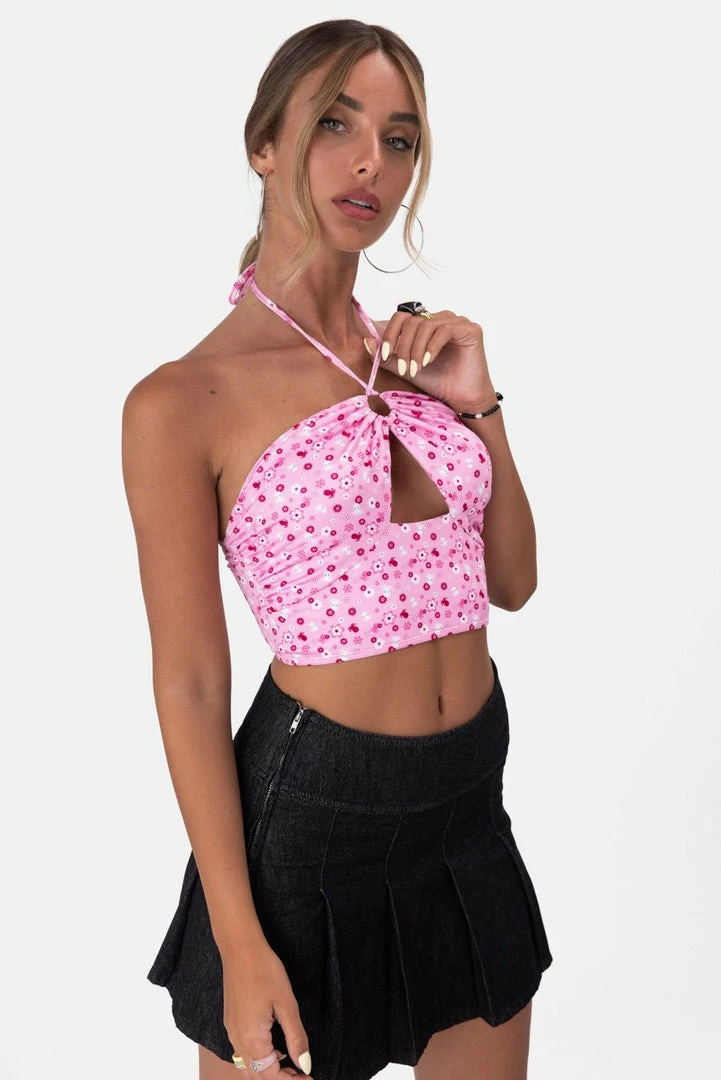 Best deal 🔥 Adika Floret Halter Crop Top 👍 3 Adika Floret Halter Crop Top