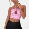 Adika Floret Halter Crop Top