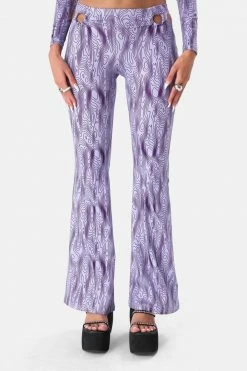 Adika Clothing VIBEADELIC Ring-Detail Flared Pants