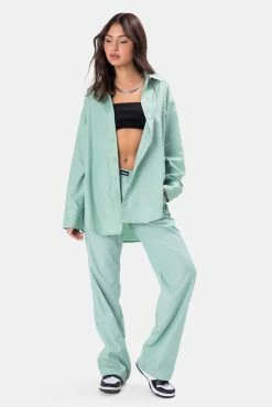 Adika Colburn Oversized Pinstripe Shirt Clothing