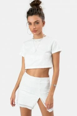 Adika Laney Sequin Cut-Out Top