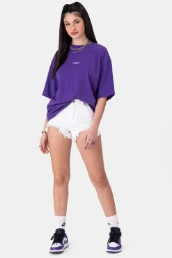 Adika OUTLET Bell Distressed Pattern Denim Shorts