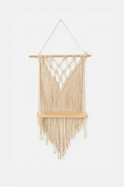 Adika Home Soul Macramé Wall Hanging With Shelf