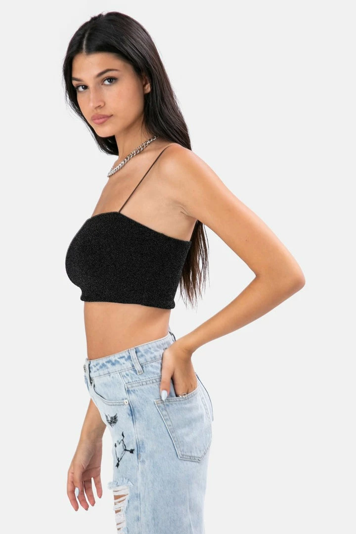 Budget 🥰 Adika Blair Lurex Crop Top OUTLET 🌟 1 Adika Blair Lurex Crop Top OUTLET