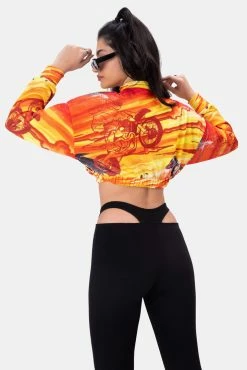 Adika RIDE Front Zip Cropped Sweatshirt OUTLET