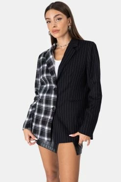 Adika Newsville Mixed Print Blazer