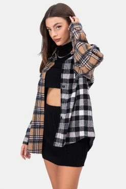 Adika Balmonts Color-Block Plaid Jacket