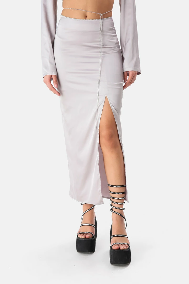 Budget 🎁 Adika New 👗 Dresses Gardner Satin-Finish Maxi 👗 Skirt 😉 2 Adika New Dresses Gardner Satin-Finish Maxi Skirt