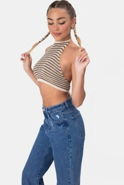 Adika OUTLET Ledger Knitted Halter Crop Top