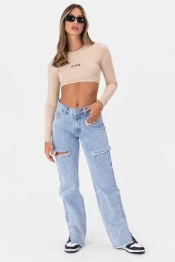 Adika ILYSM Embroidery Crop Top