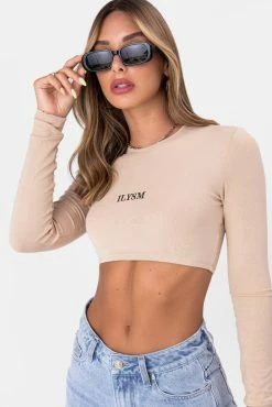 Adika ILYSM Embroidery Crop Top