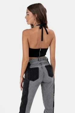 Coupon 🥰 Adika Morticia Velvet Crop Top ⌛ 8 Adika Morticia Velvet Crop Top