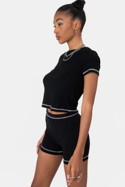 Adika OUTLET Sonde Reverses-Stitch Cropped Tee