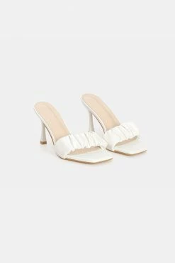 Adika Sailly Stiletto Heel Ruched Mules