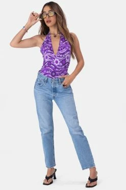 Adika Princeton Floral Halter Bodysuit