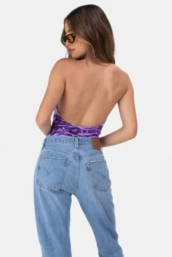 Adika Princeton Floral Halter Bodysuit