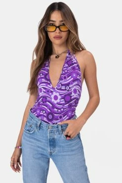 Adika Princeton Floral Halter Bodysuit