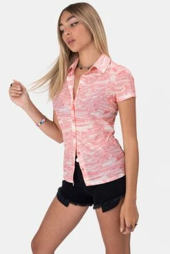Best reviews of ❤️ Adika OUTLET Tripsville Sheer Button-Up 👚 Shirt 😍 7 Adika OUTLET Tripsville Sheer Button-Up Shirt