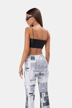 Adika Dominate Faux-Leather Crop Top Clothing