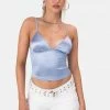 Adika Cosmos Satin-Finish Crop Top