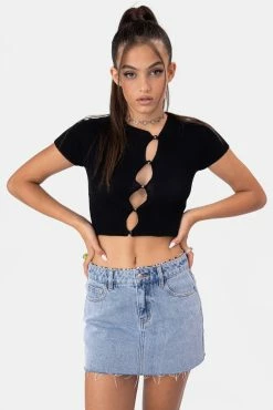 Adika Giga Rib-Knit Button-Up Shirt