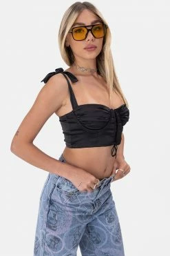 Adika Camilo Satin Finish Crop Top