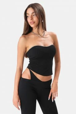 Adika Alington Rhinestone-Detail Corset Top