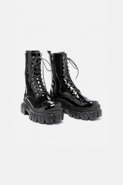 Adika OUTLET Tank Patent Chunky Boots