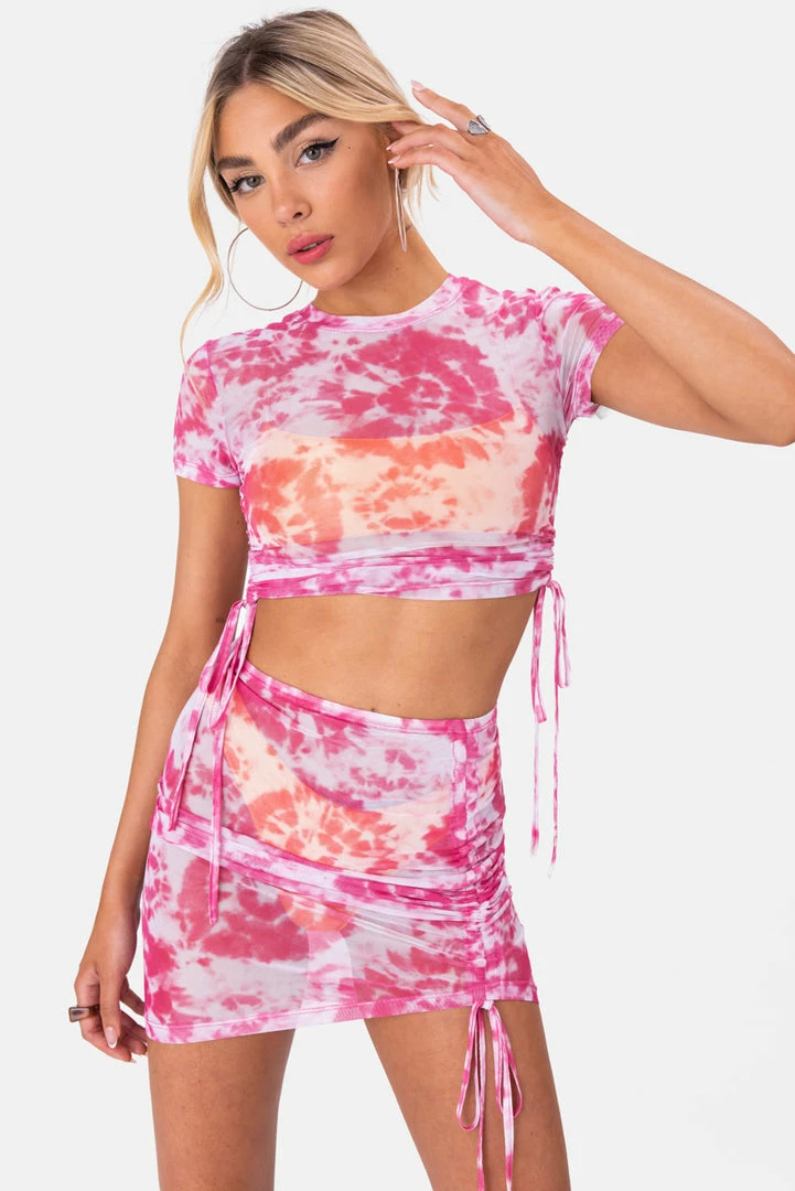 Best deal 🛒 Adika Clothing Byron Tie-Dye Mesh Crop Top ⌛ 1 Adika Clothing Byron Tie-Dye Mesh Crop Top
