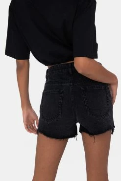 Adika Treacy Ripped Hem Denim Shorts