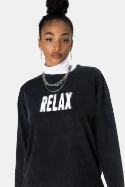 Flash Sale 🤩 Adika OUTLET RELAX Wash Long Sleeve Tee 🤩 7 Adika OUTLET RELAX Wash Long Sleeve Tee